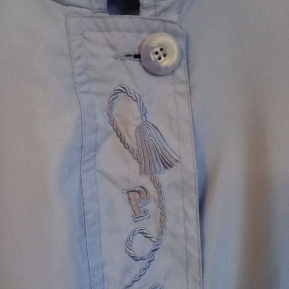 Size 14 Vintage Unusual Buttons Embroidered Mid Thigh Coat - Picture 3 of 9